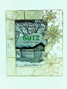 Poinsettia Capiz Photo Frame 4" x 6"