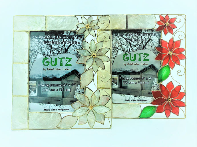 Poinsettia Capiz Photo Frame 4