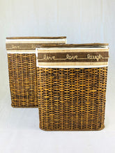 Load image into Gallery viewer, Live-Love-Laugh Laundry Hamper and Basket Organizer