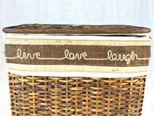 Load image into Gallery viewer, Live-Love-Laugh Laundry Hamper and Basket Organizer