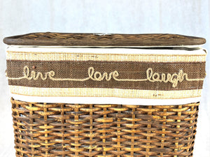 Live-Love-Laugh Laundry Hamper and Basket Organizer