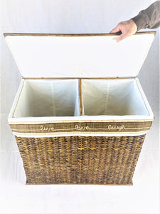 Live-Love-Laugh 2-Section Oversized Hamper Sorter