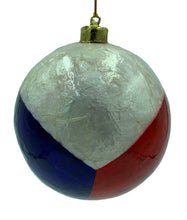 Load image into Gallery viewer, Filipino Bandilla Sun &amp; Stars Capiz Tree Ornament 4&quot;